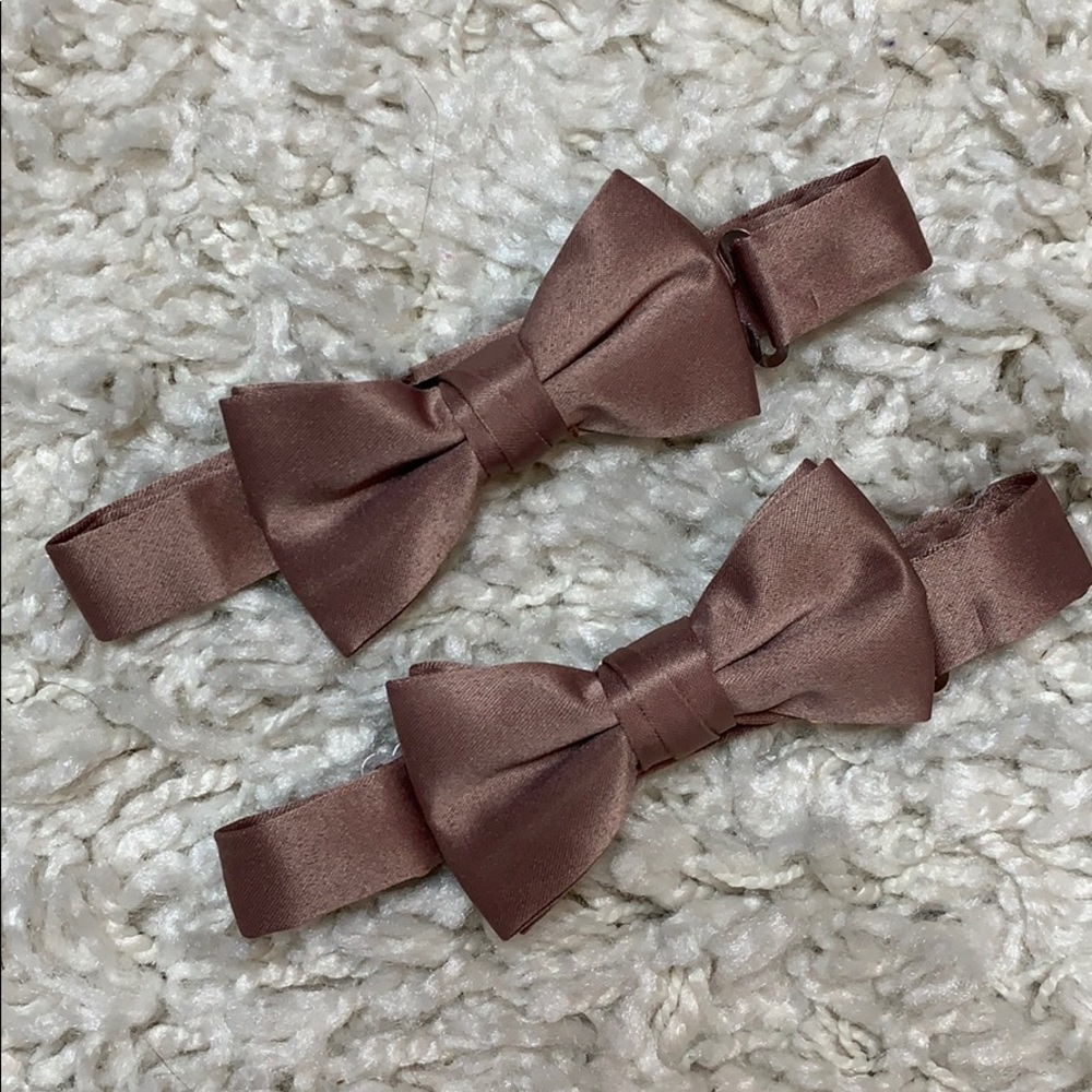 Boys Rose Gold Bow Tie Spring Notions Bowtie Pink - Picture 2 of 7